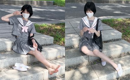 【网盘】[见新摄影]NO.047 灰色JK 深深进入心中