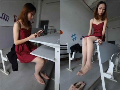 【网盘】[大西瓜爱牙膏]9月活动模特2 肉丝平底鞋