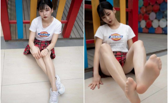 【网盘】可岚《小白鞋搭配油光丝袜》