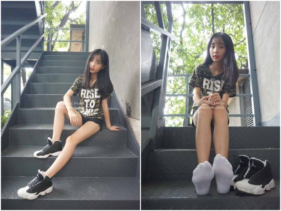 【网盘】[Student_Model] 编号30-小龙猫 迷彩上衣与白嫩脚丫的完美结合