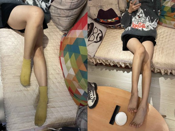 【网盘】可爱圆脸妹妹小黄袜捧起裸足大口tian