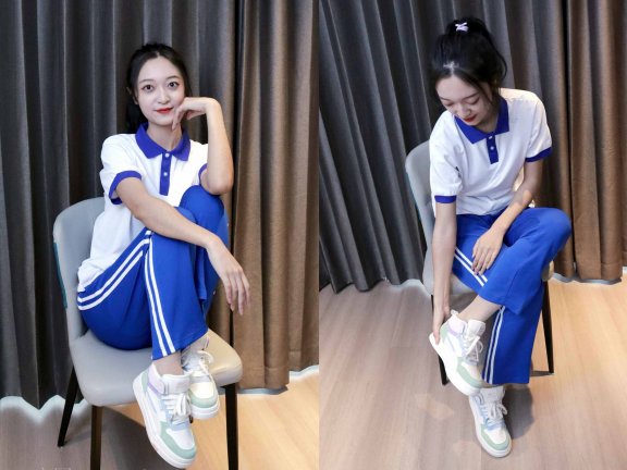 【网盘】[初夏女神]NO.001 依依~校服搭配37码运动鞋拍摄