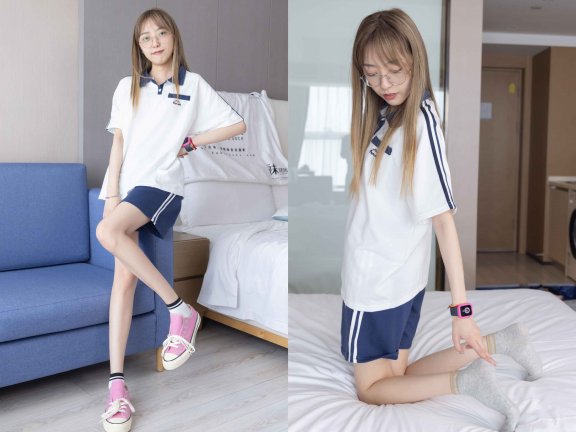 【网盘】[袜啵啵]250期 稚予-板鞋、皮鞋、白棉袜、灰棉袜